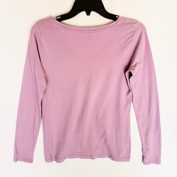 LOFT Lavender Long Sleeve Tee - Picture 3 of 3